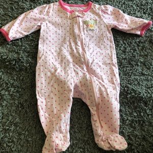 Pink footsie onesie
